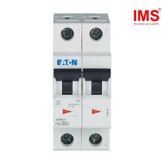 Cầu dao MCB EATON 2P 2A FAZ-C2/2-RT