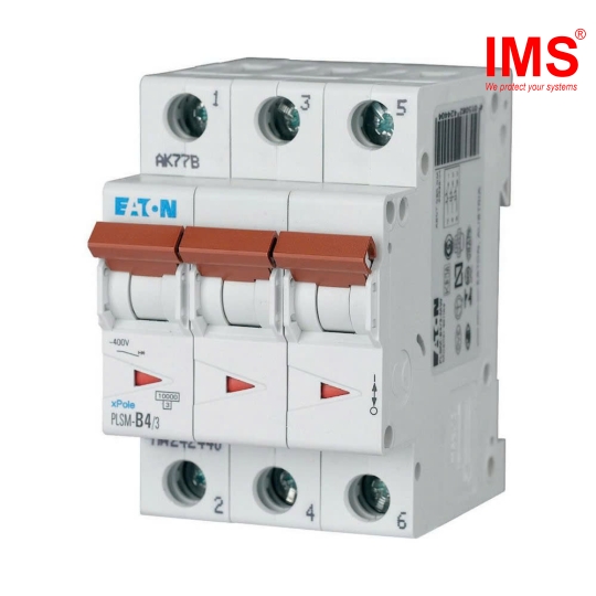 Cầu dao MCB EATON 3P 4A PLSM-D4/3