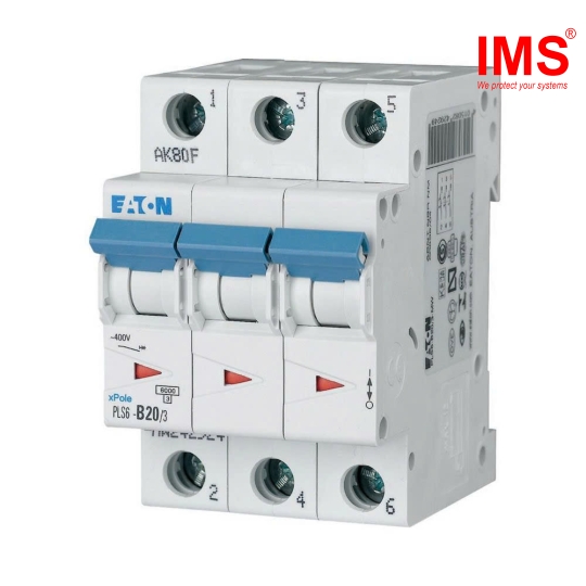 Cầu dao MCB EATON 3P 20A PLSM-B20/3