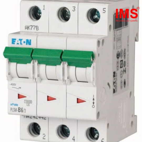 Cầu dao MCB EATON 3P 6A PLSM-D6/3