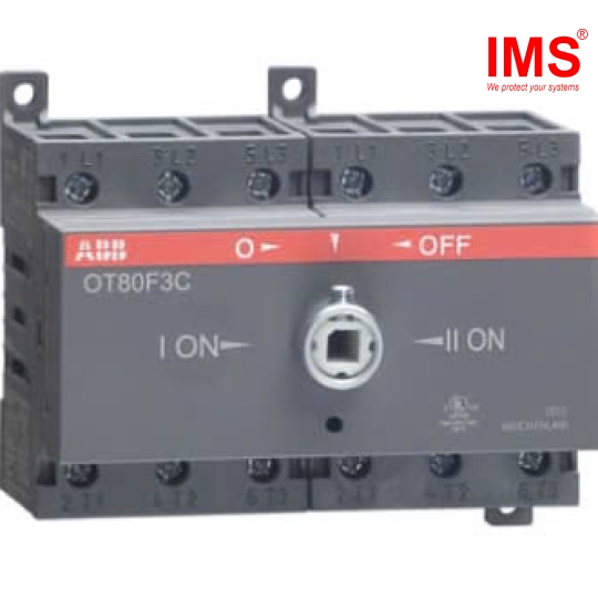 Cầu dao chuyển nguồn bằng tay 80A - OT80F3C