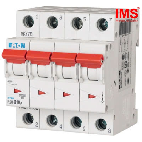 Cầu dao MCB EATON 4P 10A PLSM-D10/4