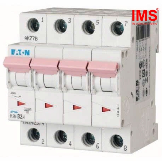 Cầu dao MCB EATON 4P 2A PLSM-C2/4