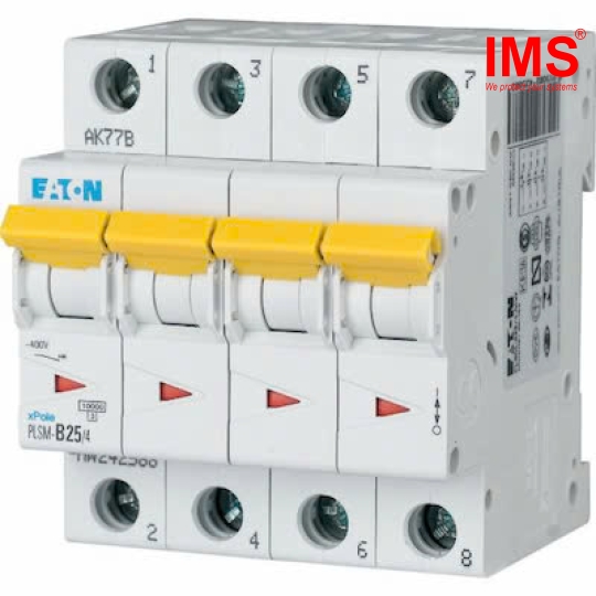 Cầu dao MCB EATON 4P 25A PLSM-D25/4