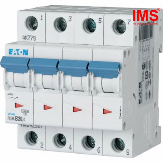 Cầu dao MCB EATON 4P 20A PLSM-B20/4