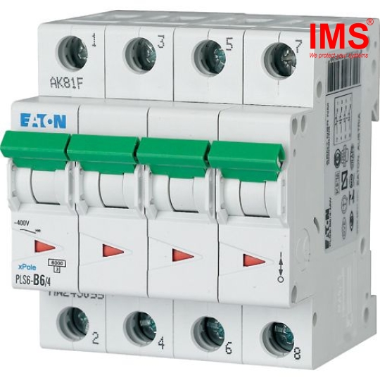 Cầu dao MCB EATON 4P 20A PLS6-B20/4