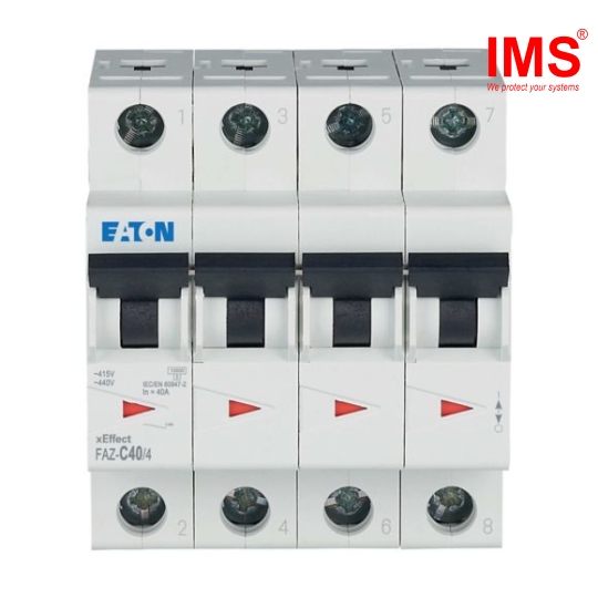 Cầu dao MCB EATON 4P 40A FAZ-C40/4